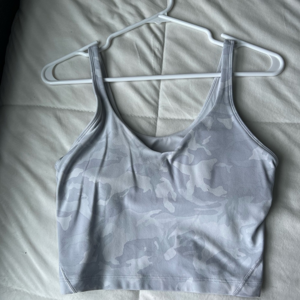 White camo align tank